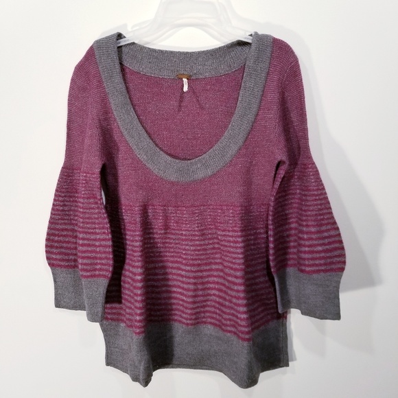 Free People Sweaters - |Free People| Striped Sweater Tunic Sz-Medium